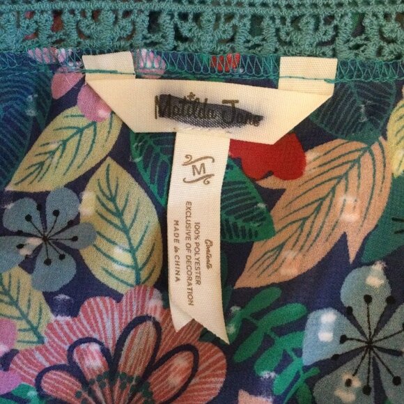 Matilda Jane Women's boho top size M floral sheer lace trim long sleeve - Picture 7 of 7